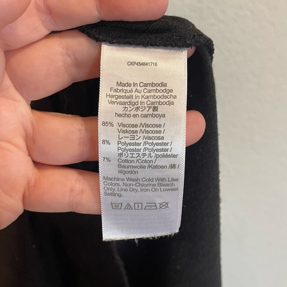 Madewell V Neck Muscle Tank Dress in Black - Picture 7 of 10